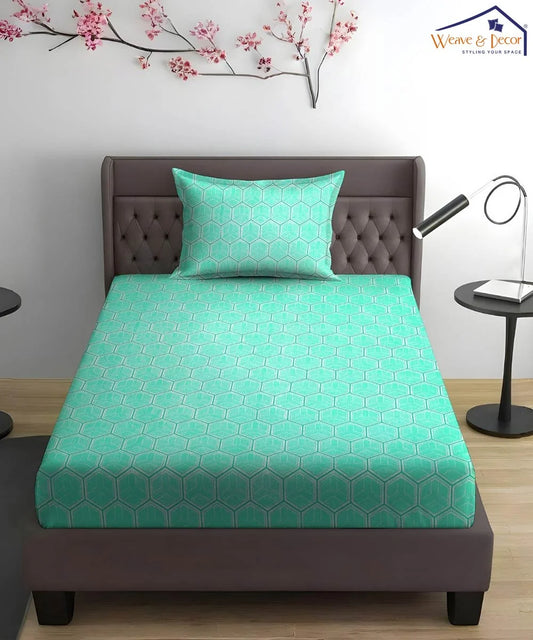 Hexa Bliss King Size Bedsheet With 2 Pillow Cover