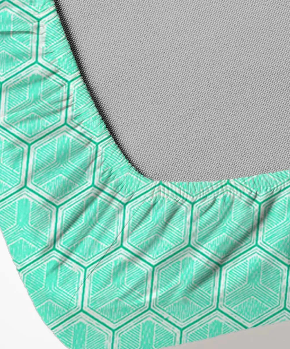 Hexa Bliss King Size Bedsheet With 2 Pillow Cover