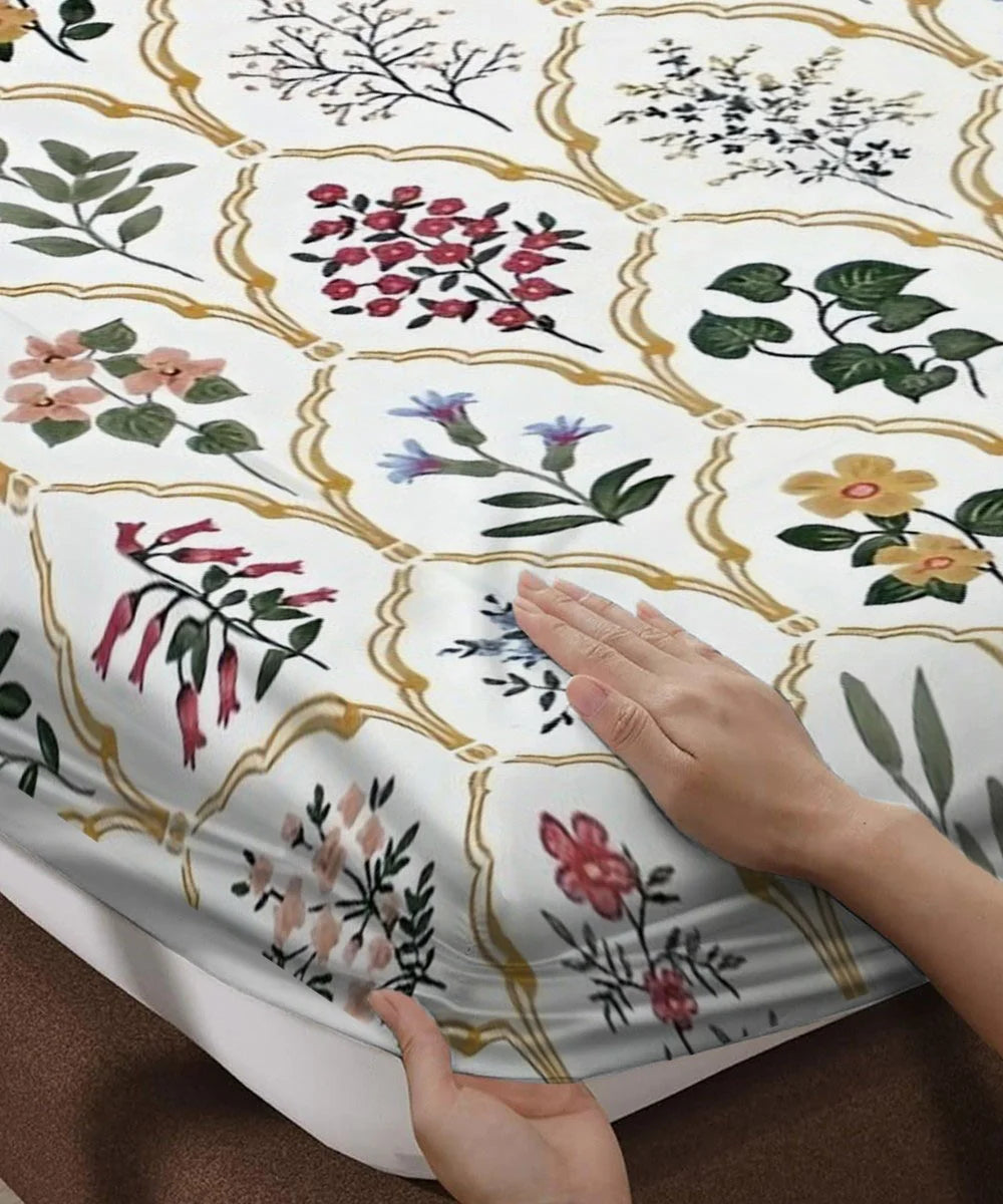 Persian Grace flat Bedsheet With Pillow Covers