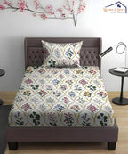 Persian Grace flat Bedsheet With Pillow Covers