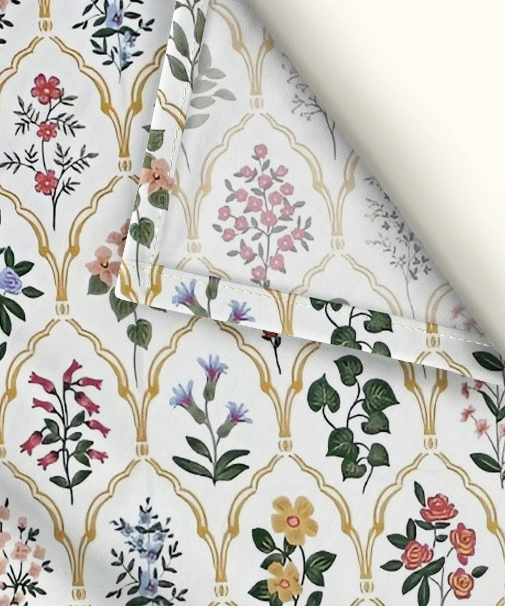 Persian Grace flat Bedsheet With Pillow Covers