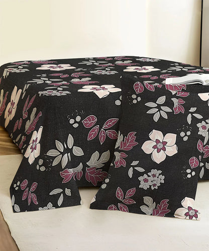 Dusky Bloom Flat Double Bedsheet With 2 Pillow Covers
