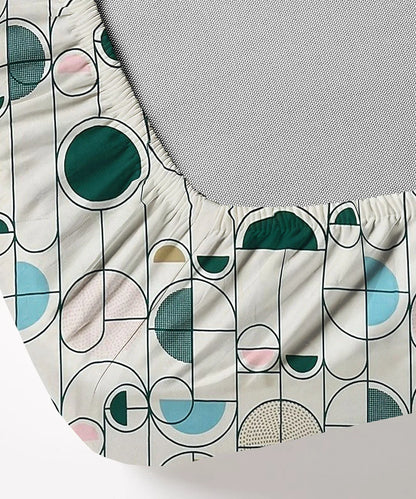 Modern Rounds Flat Double Bedsheet With 2 Pillow Covers