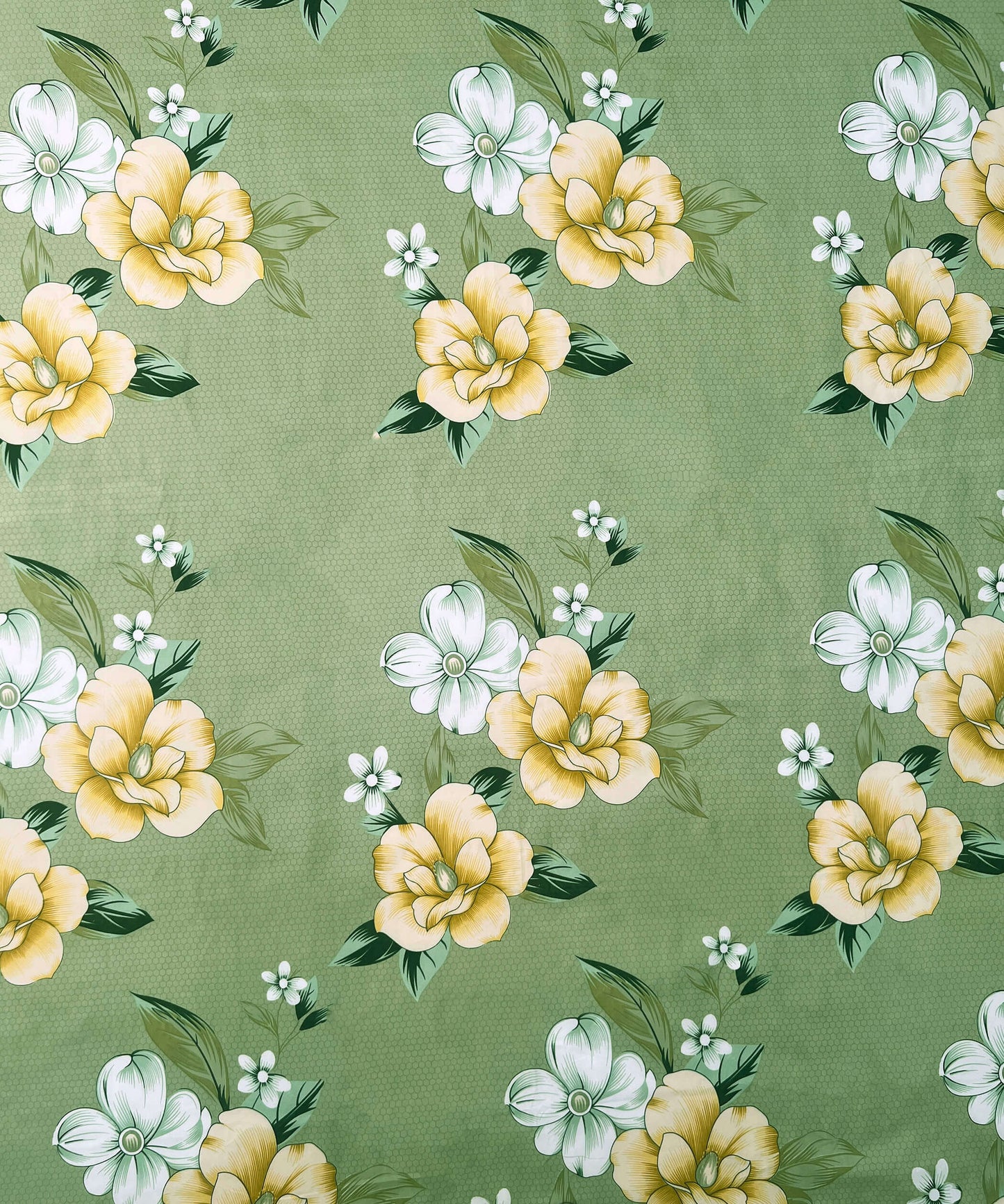 Green Whisper Flat Double Bedsheet With 2 Pillow Covers