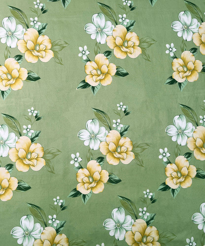 Green Whisper Flat Double Bedsheet With 2 Pillow Covers