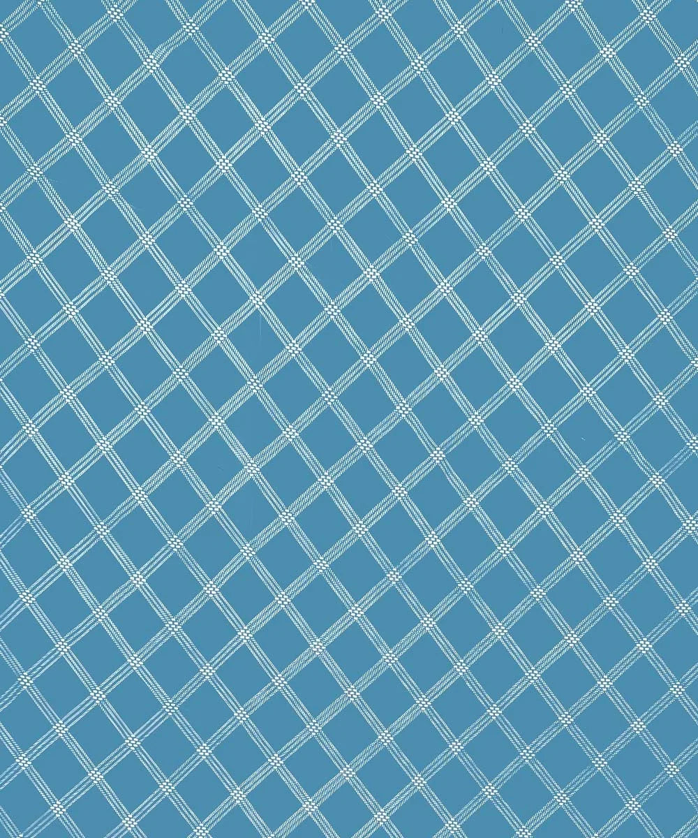 Ocean Check King Size Bedsheet With 2 Pillow Cover