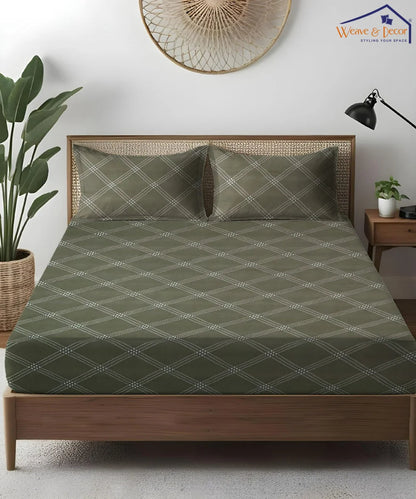 Crossweave Charm King Size Bedsheet With 2 Pillow Cover