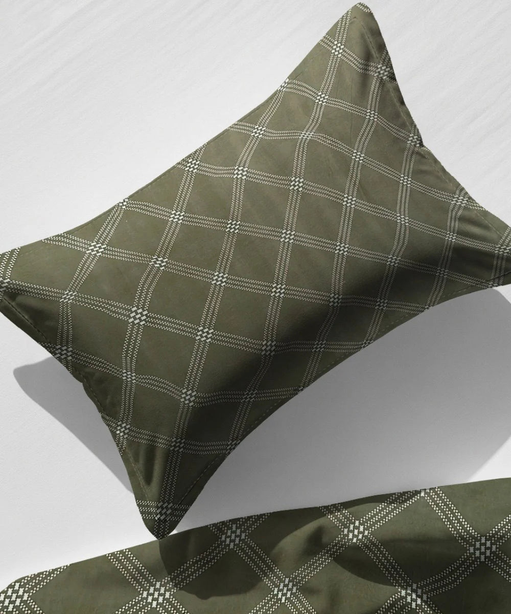 Crossweave Charm King Size Bedsheet With 2 Pillow Cover