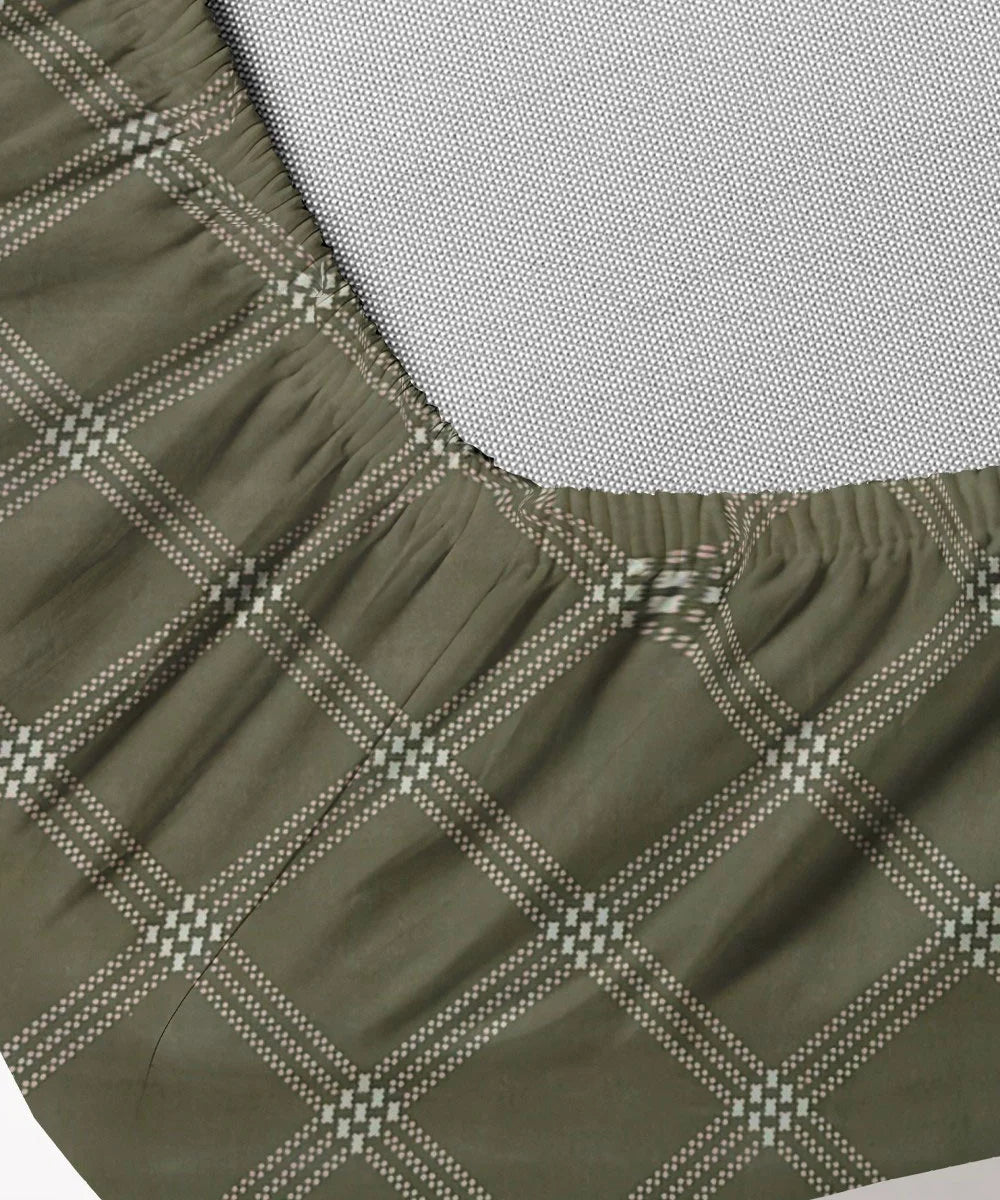 Crossweave Charm King Size Bedsheet With 2 Pillow Cover