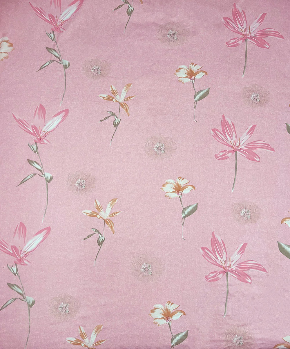 Gentle Blooms Flat Bedsheet With Pillow Covers