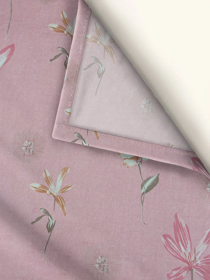 Gentle Blooms Flat Bedsheet With Pillow Covers