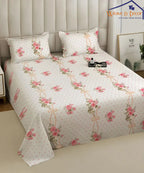 Bloom & Bow Flat Bedsheet With Pillow Covers