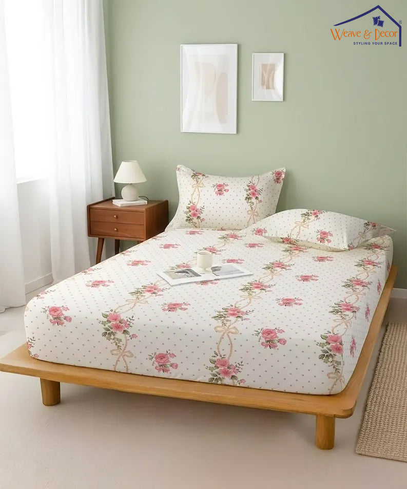 Bloom & Bow Flat Bedsheet With Pillow Covers