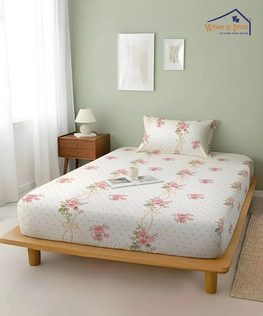 Bloom & Bow Flat Bedsheet With Pillow Covers