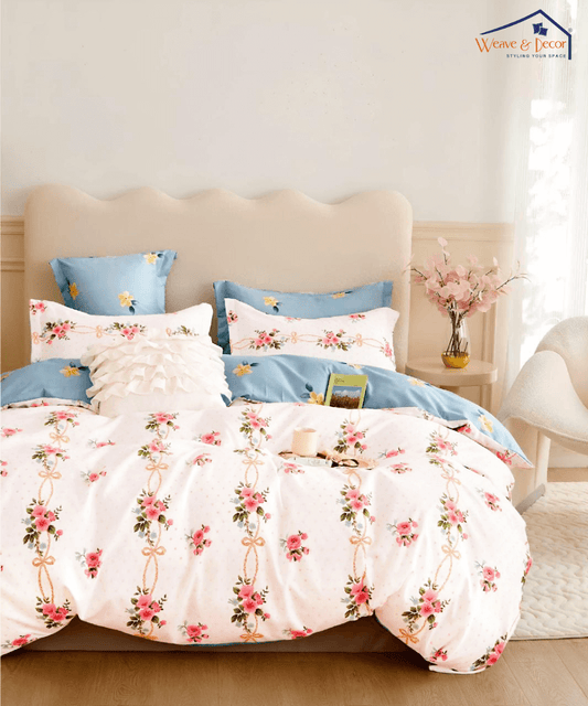 Bloom & Bow  Flat Double Bedsheet With 2 Pillow Covers