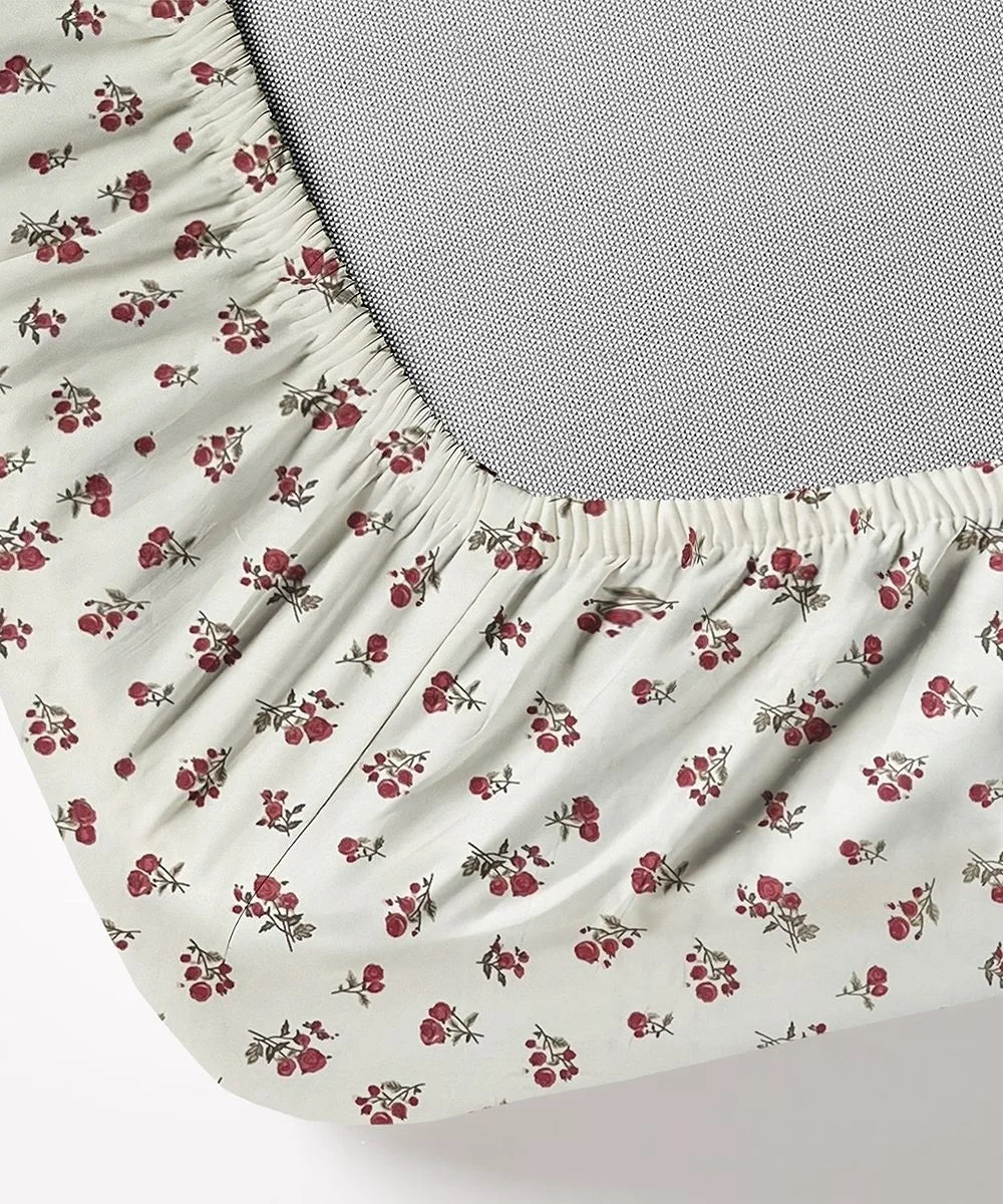 Berry Blush Flat Bedsheet With Pillow Covers