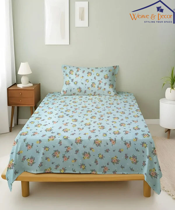 Daisy Sky Bedsheet With Pillow Covers