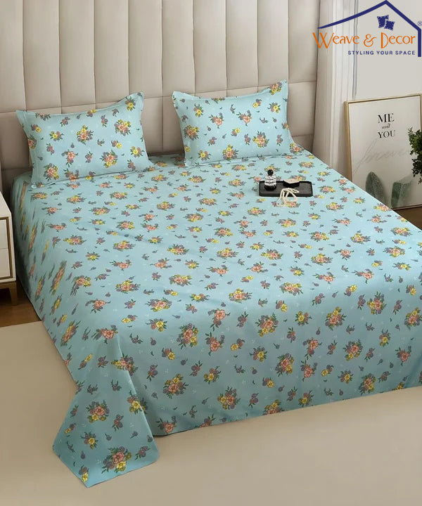 Daisy Sky Bedsheet With Pillow Covers