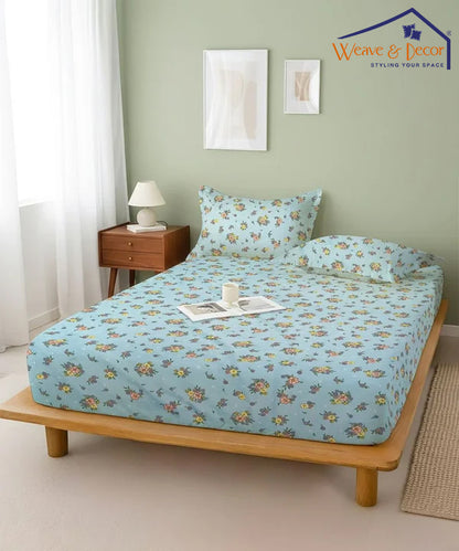 Daisy Sky Bedsheet With Pillow Covers