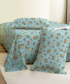Daisy Sky Flat Bedsheet With Pillow Covers