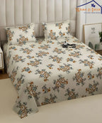 French Garden Flat Bedsheet With Pillow Covers