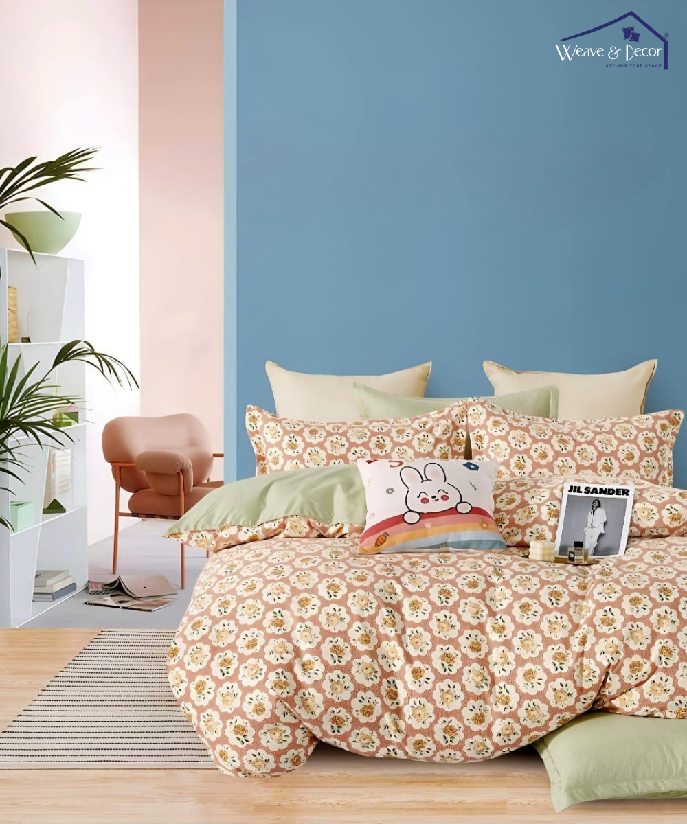 Peach Puff Quilt / Blanket / Razai / Duvet Covers