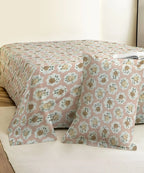 Peach Puff Flat Bedsheet With Pillow Covers