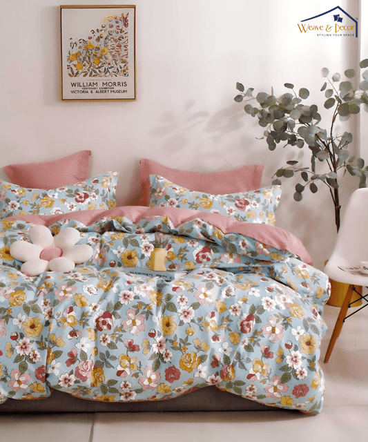 Serene Spring   King Size Bedsheet With 2 Pillow Cover