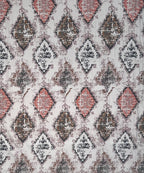 Beige Patterns King Size Bedsheet With 2 Pillow Cover