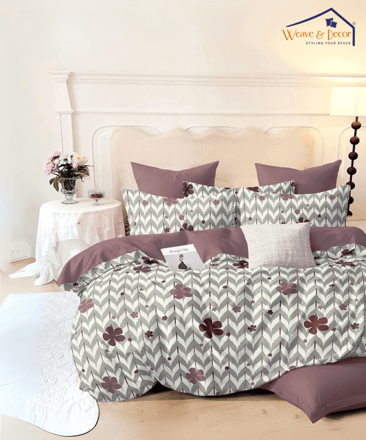 Chevron Charm   Super King Fitted Bedsheet With 2 Pillow Covers