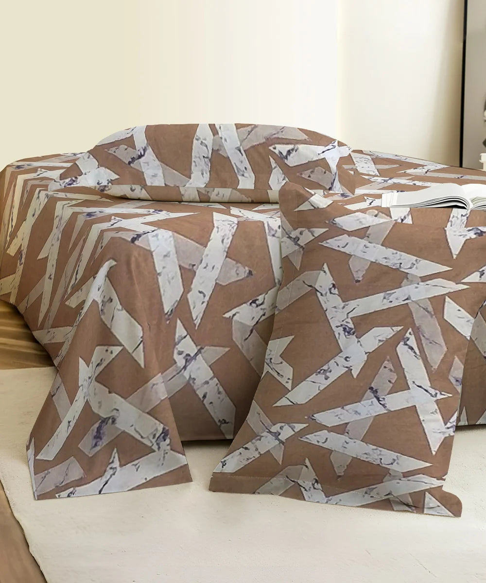 Dreamy Flux King Size Bedsheet With 2 Pillow Cover