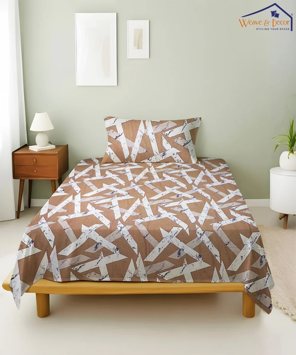 Dreamy Flux King Size Bedsheet With 2 Pillow Cover