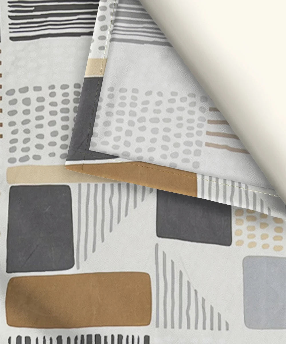 Striped Squares Bedsheet With Pillow Covers