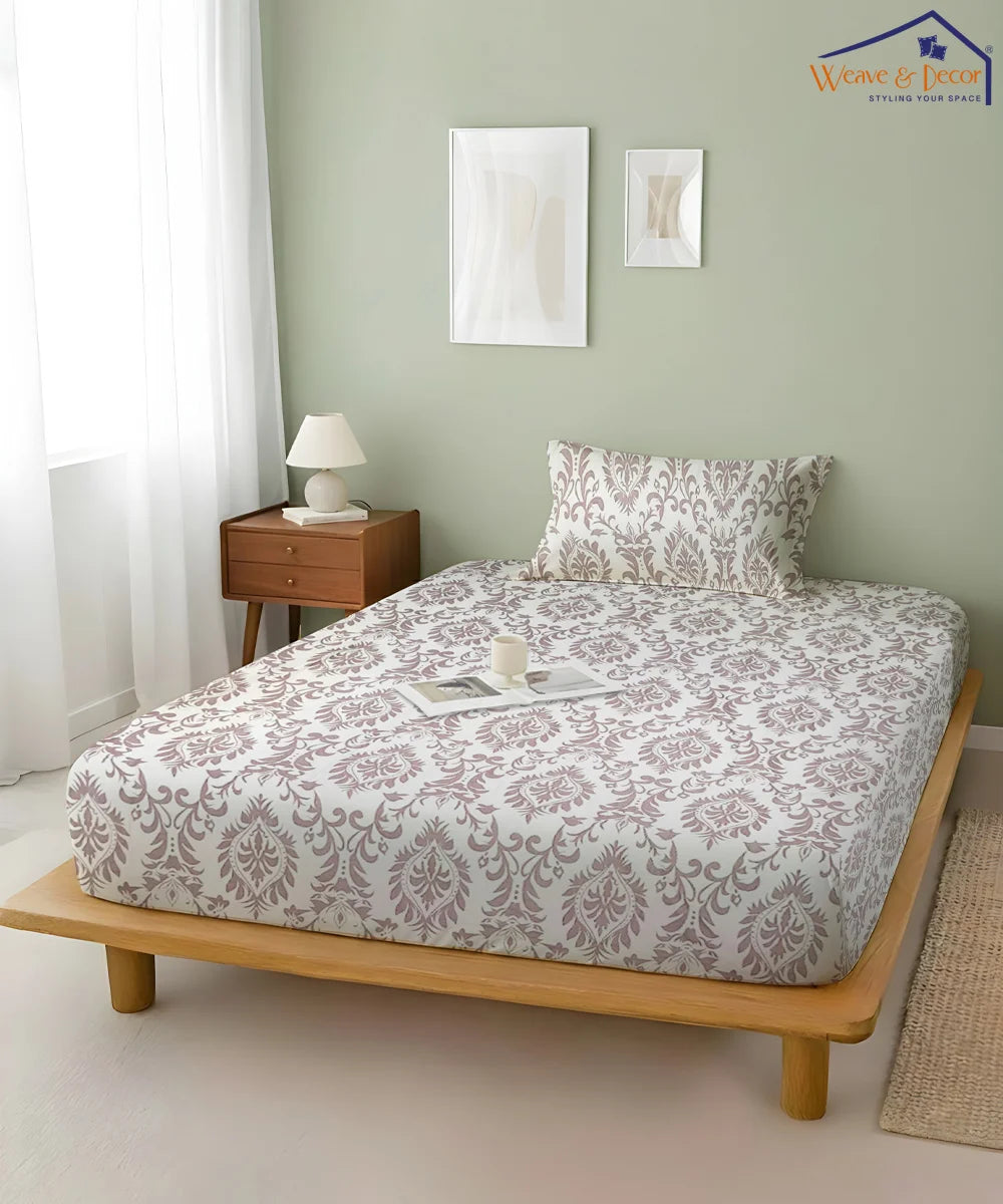 Dreamy Haze King Size Bedsheet With 2 Pillow Cover
