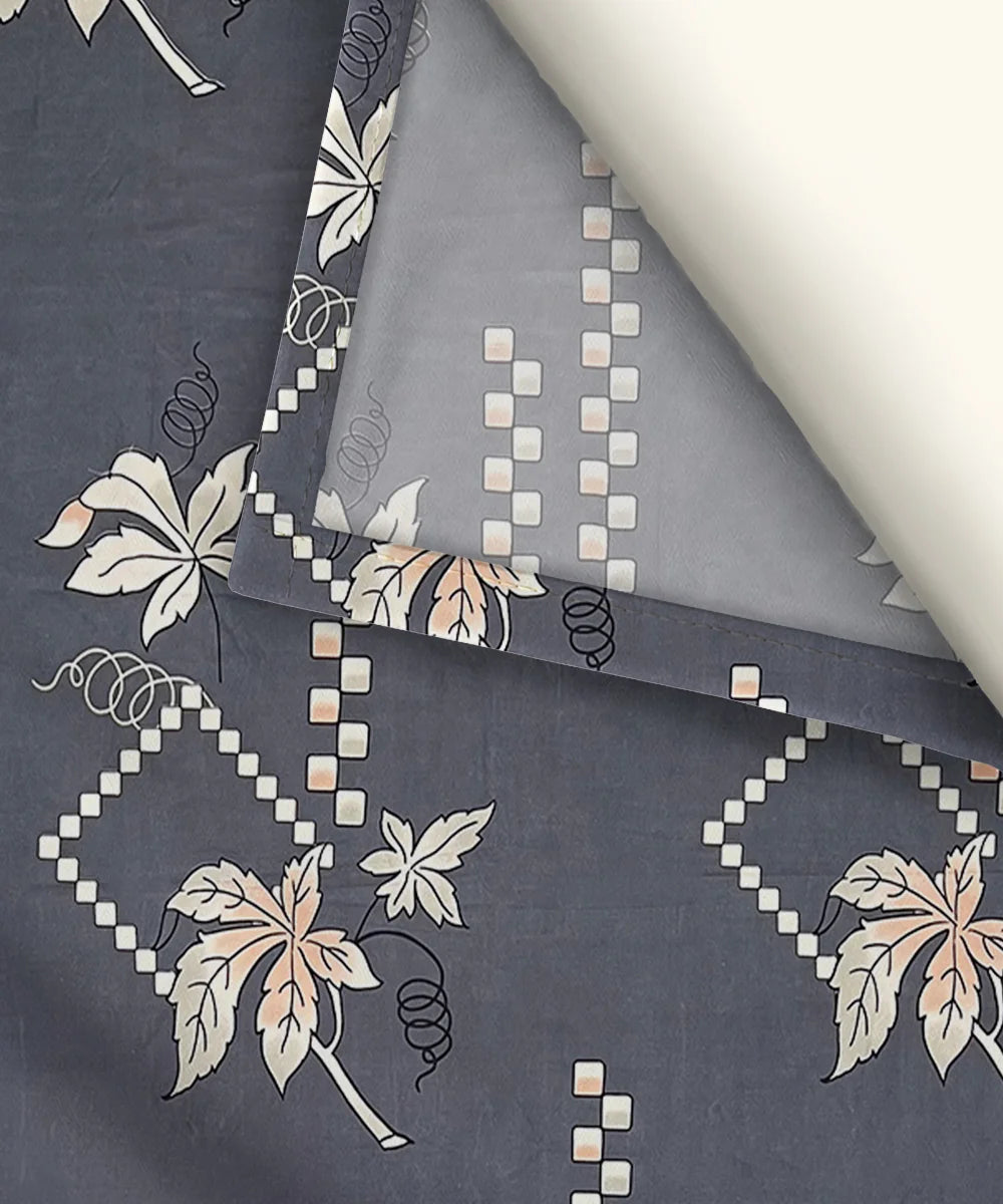 Ashen Floral Veil King Size Bedsheet With 2 Pillow Cover