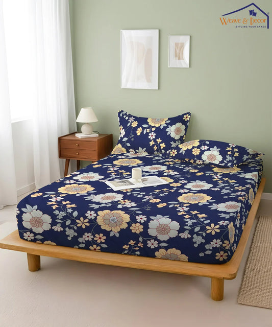Flowers Flood King Size Bedsheet With 2 Pillow Cover