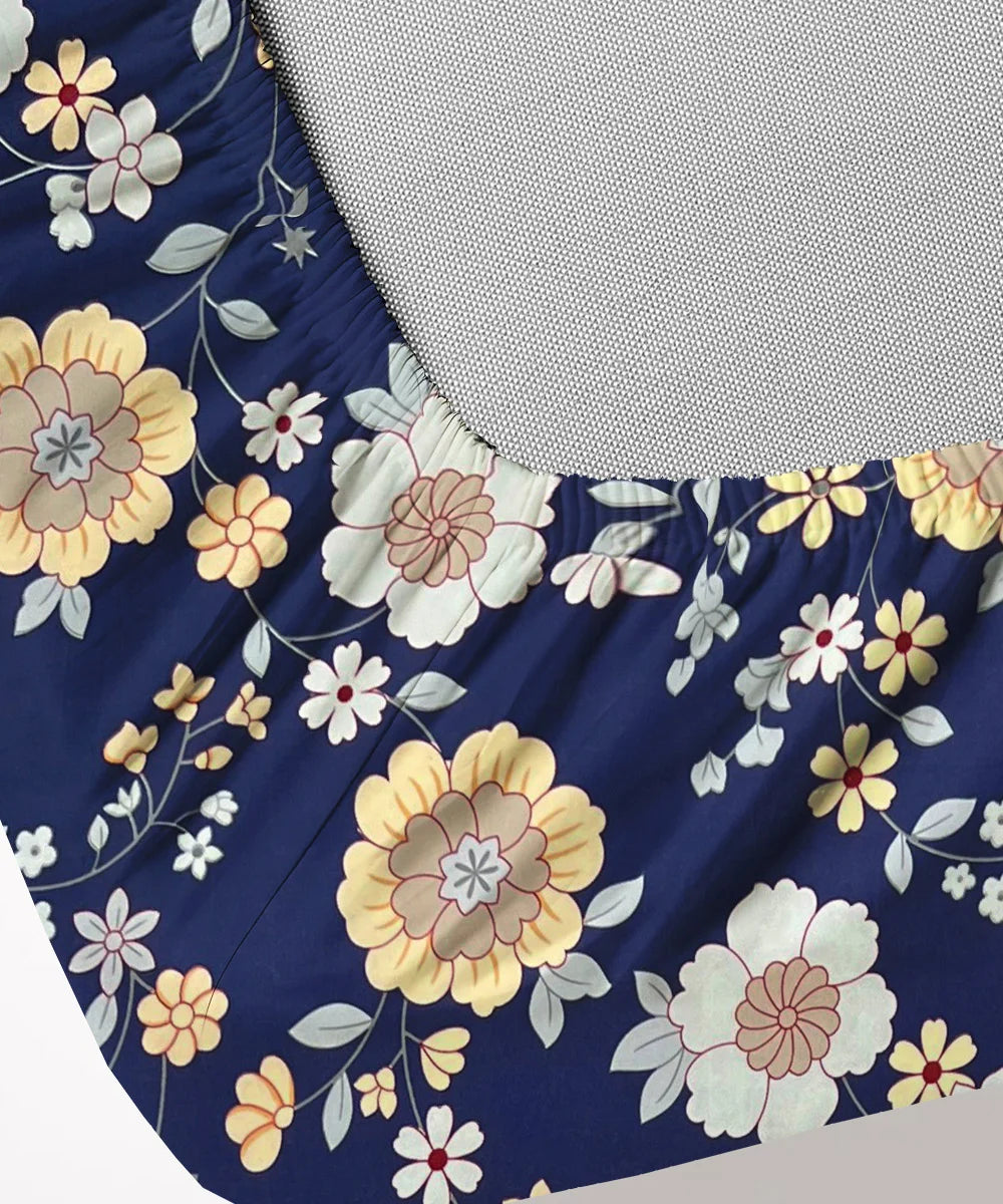 Flowers Flood King Size Bedsheet With 2 Pillow Cover