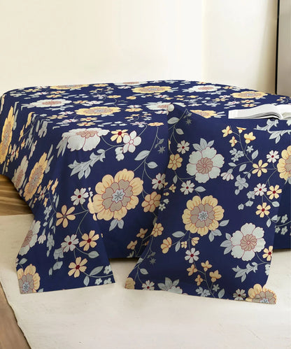 Flowers Flood King Size Bedsheet With 2 Pillow Cover