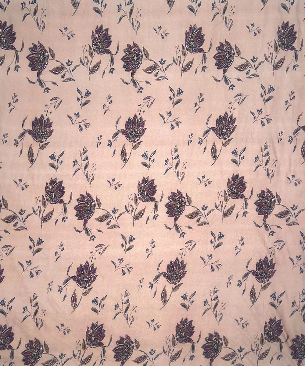 Beige Botanica King Size Bedsheet With 2 Pillow Cover