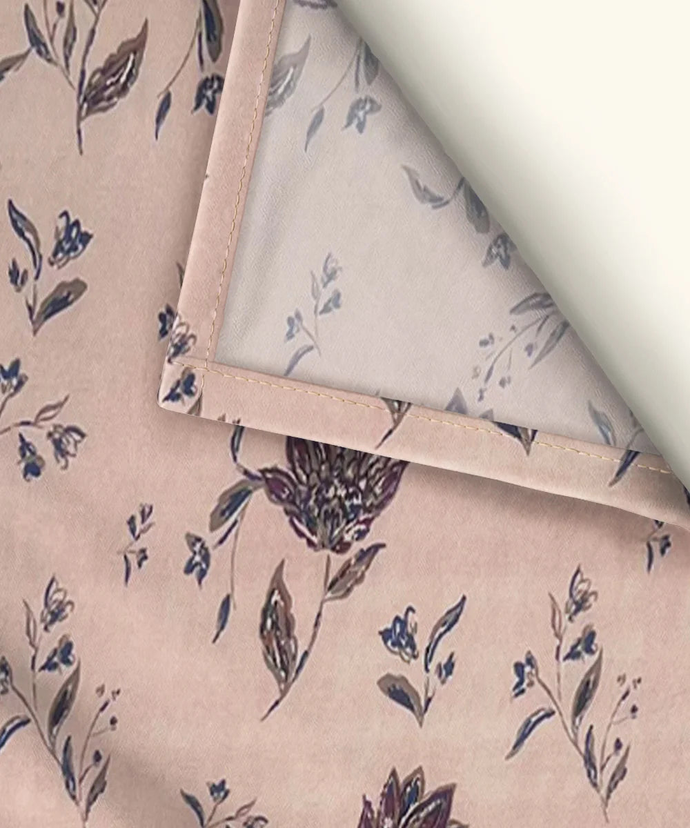 Beige Botanica King Size Bedsheet With 2 Pillow Cover