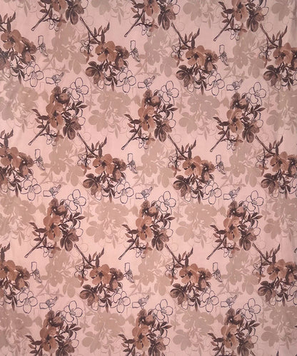 Mocha Blossom King Size Bedsheet With 2 Pillow Cover