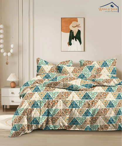 Valley Vibe  Single Fitted Bedsheet With 1 Pillow Cover