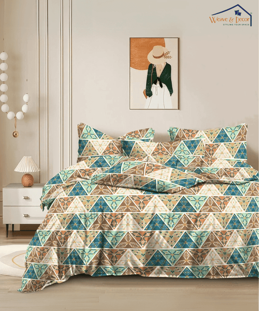 Valley Vibe  Single Fitted Bedsheet With 1 Pillow Cover