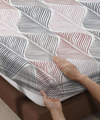 Zen Feathers Super King Fitted Bedsheet With 2 Pillow Covers