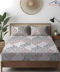 Zen Feathers Super King Fitted Bedsheet With 2 Pillow Covers