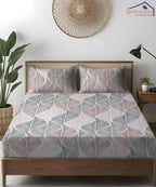 Zen Feathers Super King Fitted Bedsheet With 2 Pillow Covers