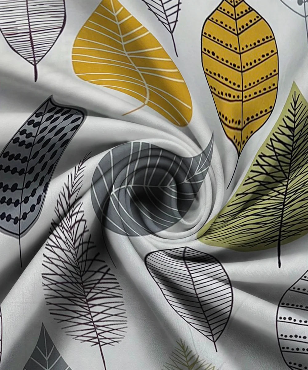 Falling Hues Super King Fitted Bedsheet With 2 Pillow Covers