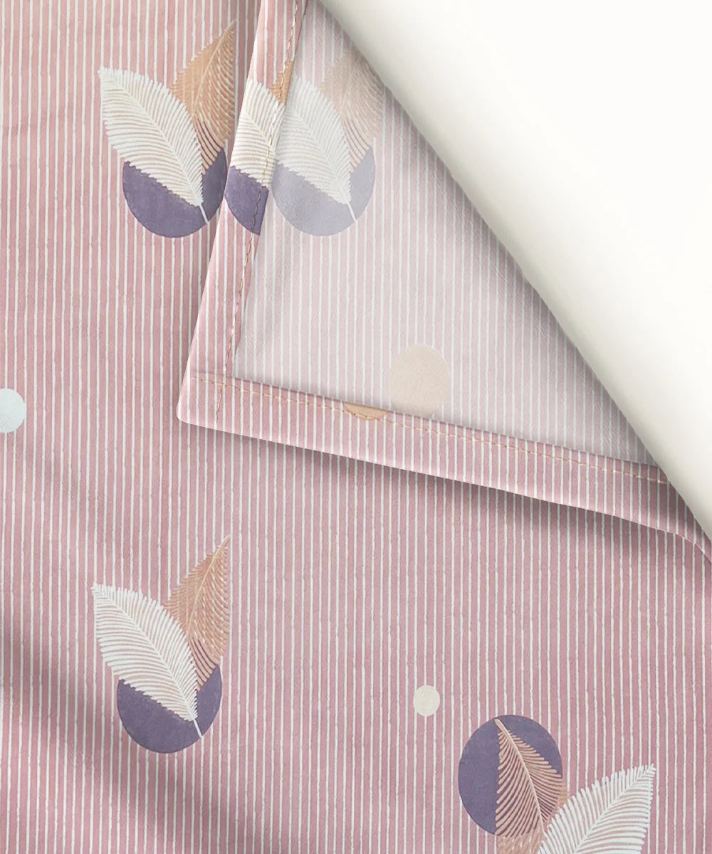 Blush Mirage   King Size Bedsheet With 2 Pillow Cover