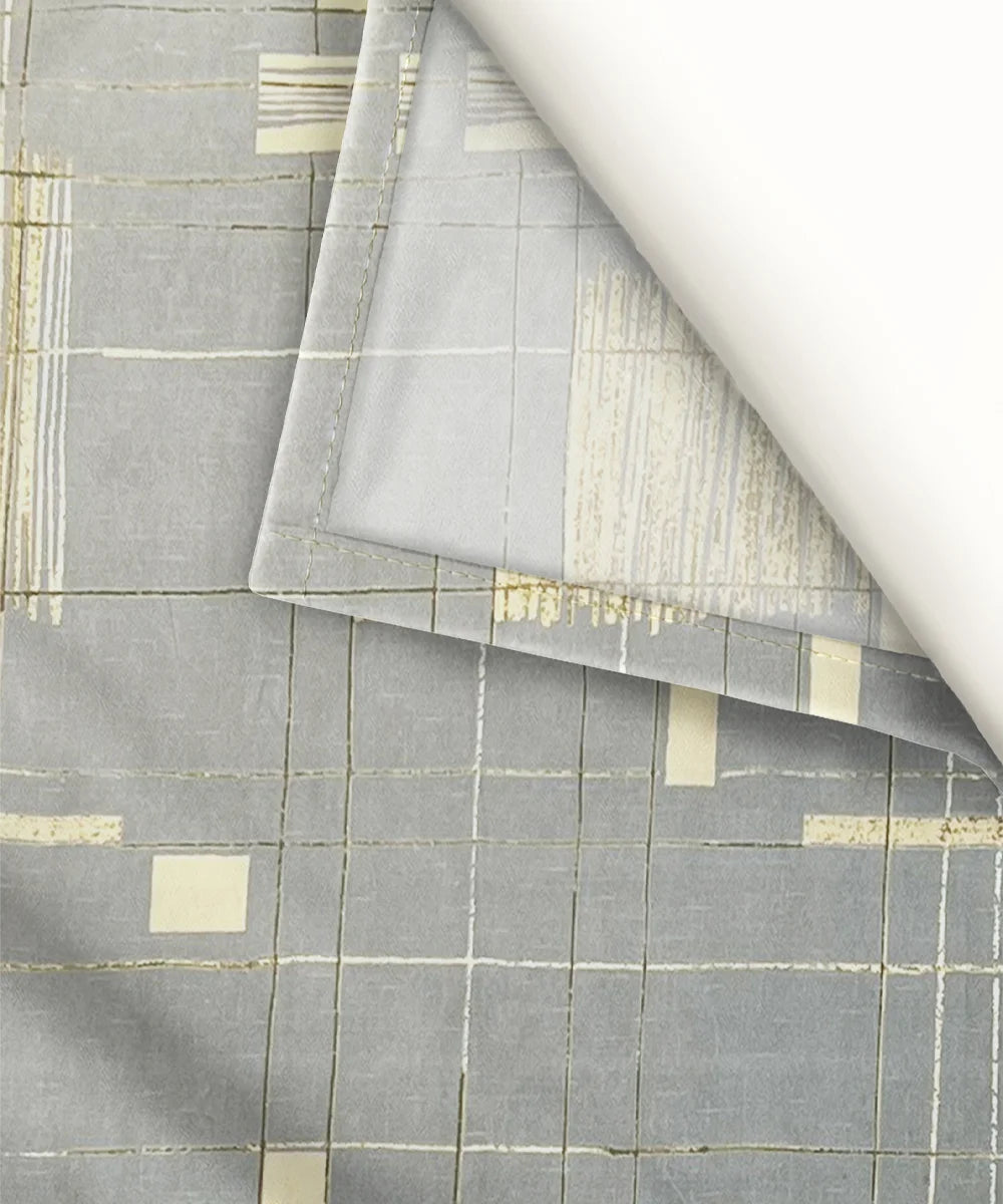 Golden Grid Super King Fitted Bedsheet With 2 Pillow Covers