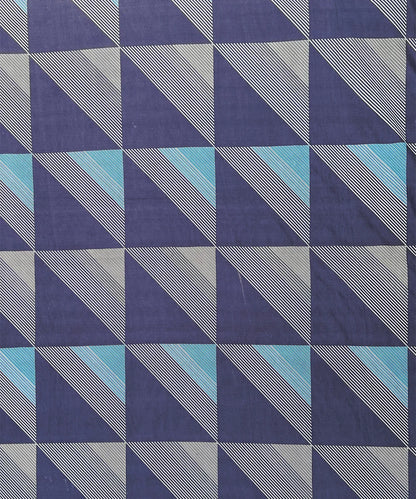 Glacier Grid King Size Bedsheet With 2 Pillow Cover